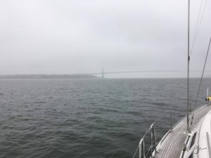 Approaching the Verrazano Narrows Bridge