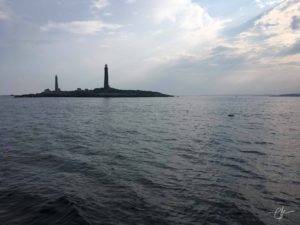 Twin lights of Thacher Island, MA