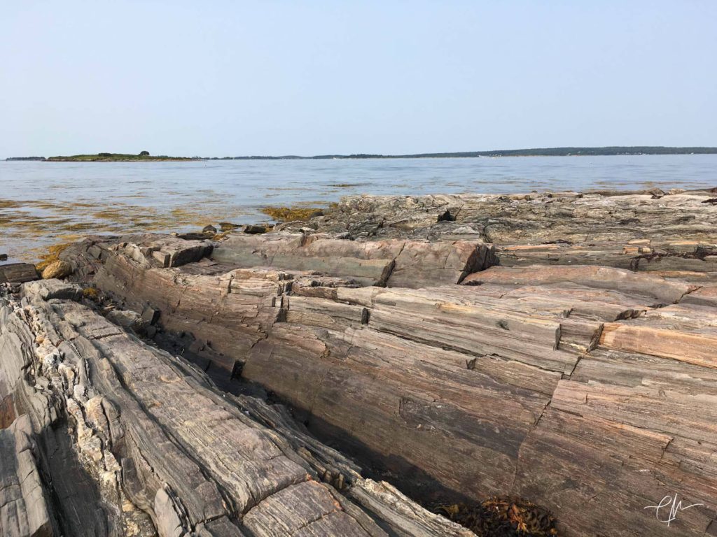 The rocky shores of Harpswell, Maine