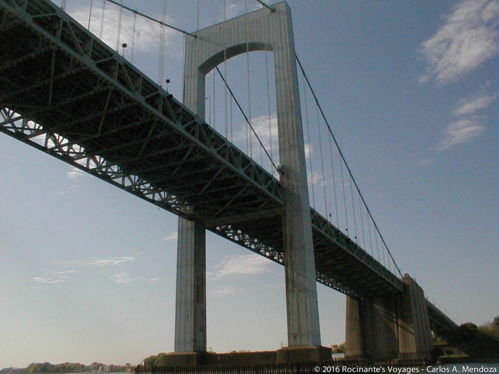 Sailing under the Throgs Neck Bridge