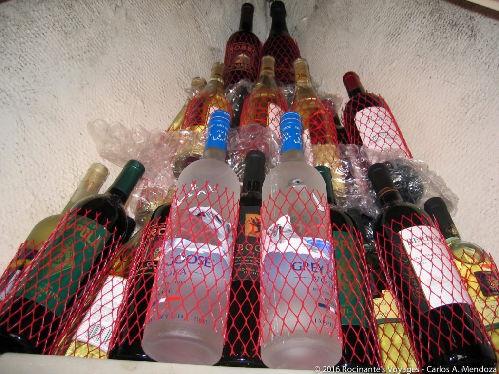Rocinante's well stocked "Wine Cellar"