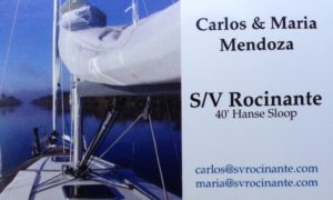 Front of our Boat Cards