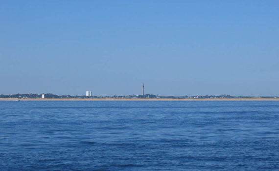 The Pilgrim Monument on our approach to Provincetown, MA