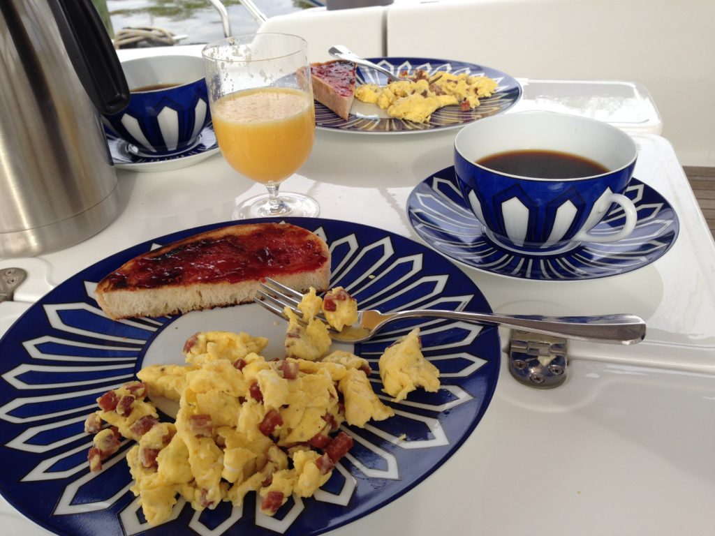 Breakfast in the cockpit